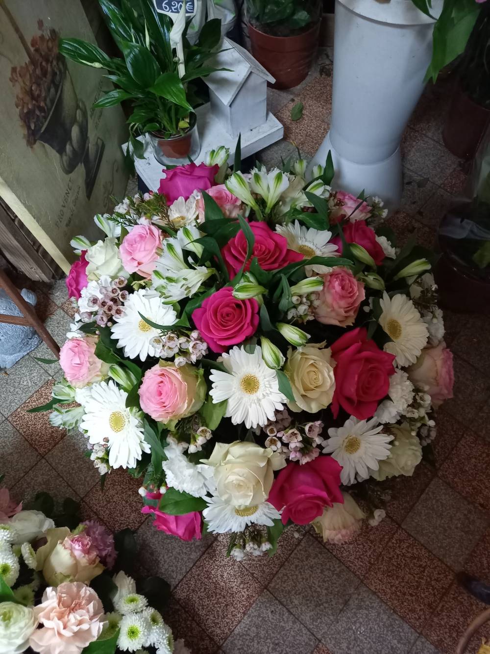 Composition florale pour enterrement près d'Arrou