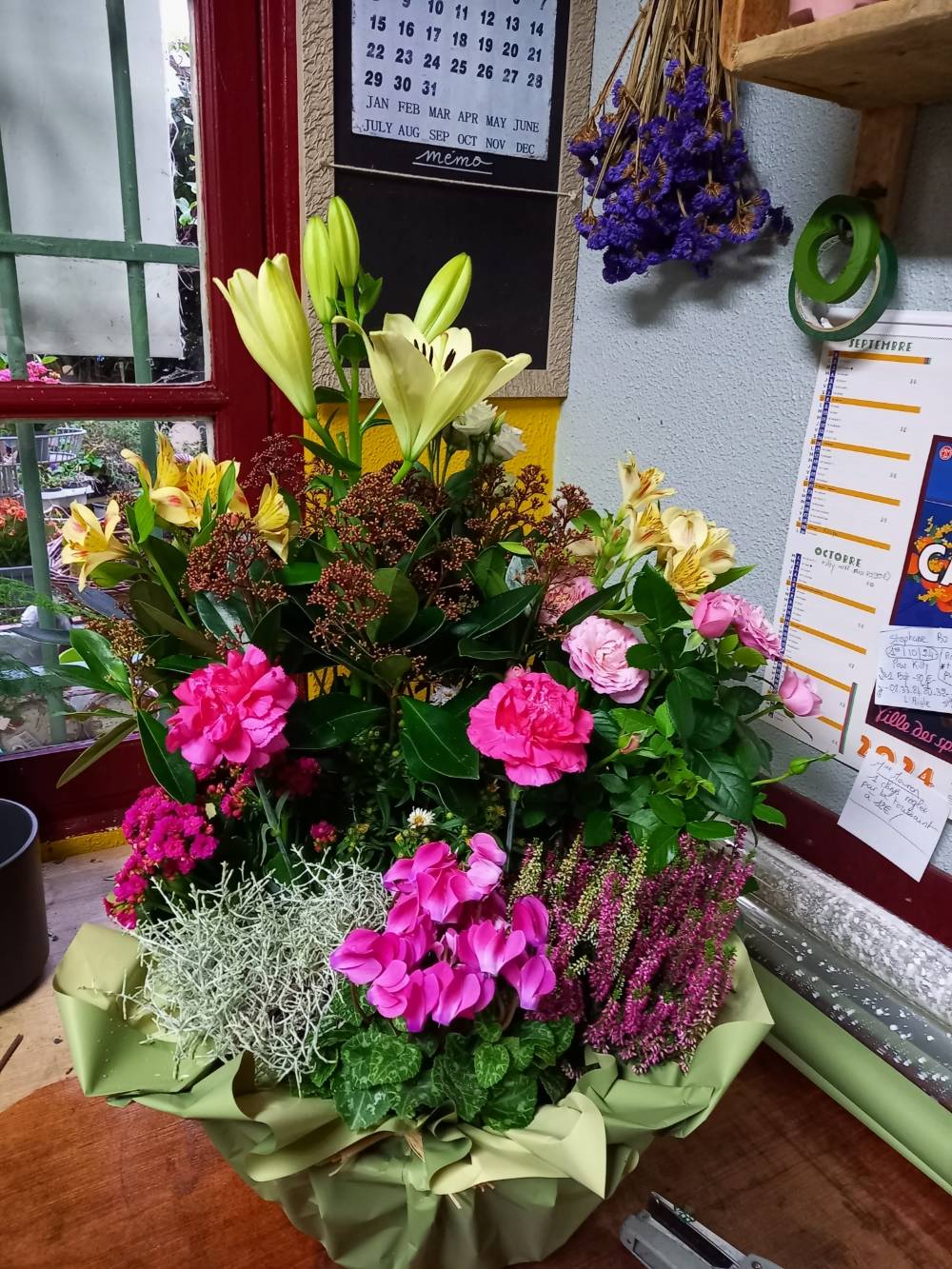 fleurs décès près de Boursay